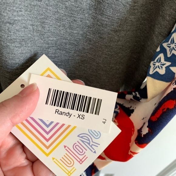 NWT LuLaRoe Americana Randy Shirt, Size XS (2-4) - Picture 3 of 6
